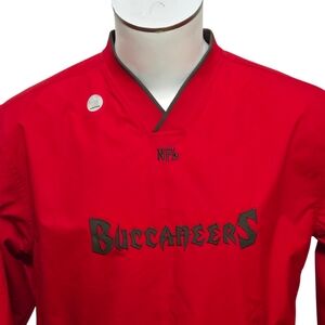 New Tampa Bay Buccaneers Pullover Windbreaker Jacket w/Side Zipper, Men's Medium